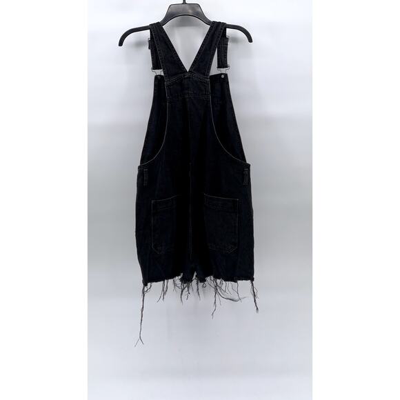 Women's Black Denim Overalls - Picture 2 of 11